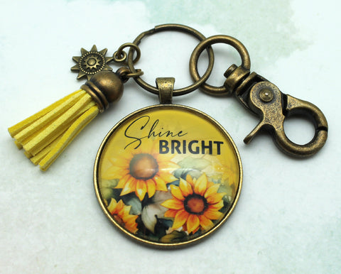 Shine Bright Bronze Keychain