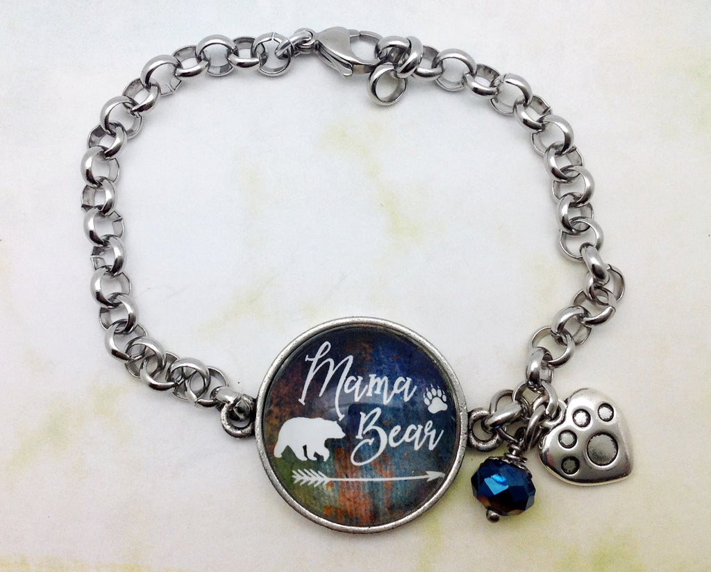 Mama Bear Pewter Bracelet