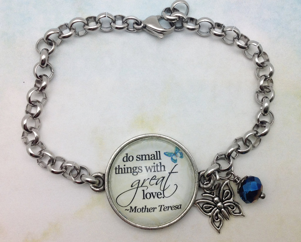 Do Small Things With Great Love Pewter Rolo Bracelet