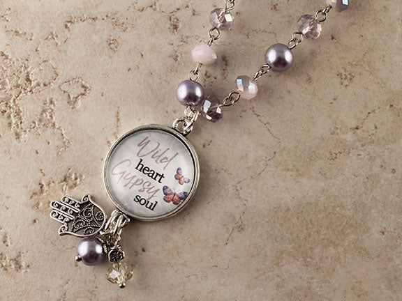 BEAD02- Wild Heart Gypsy Soul Beaded Necklace