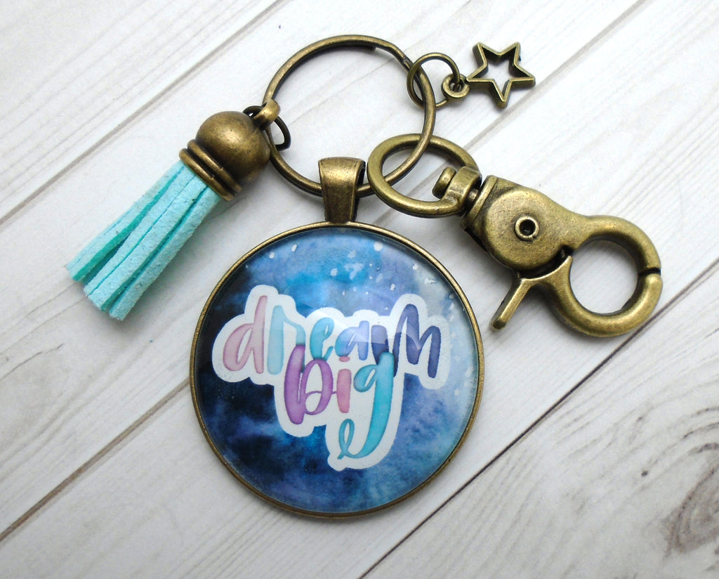 Dream Big Bronze Keychain