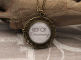 BUT05 - Keep on Dreaming Two Sided Vintage Necklace