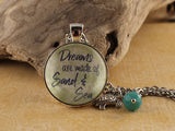 COR01 - Dreams are Made of Sand & Sea Two Sided Necklace