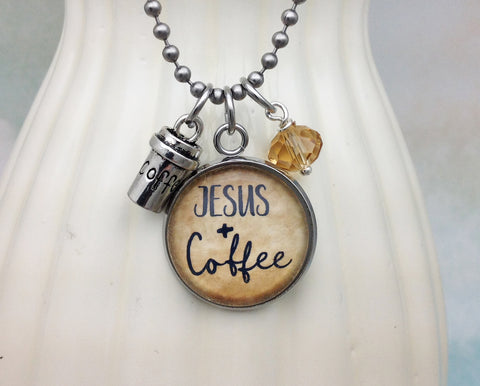Jesus + Coffee Necklace
