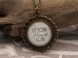 DRA01 - Let Your Heart Soar Two Sided Vintage Necklace