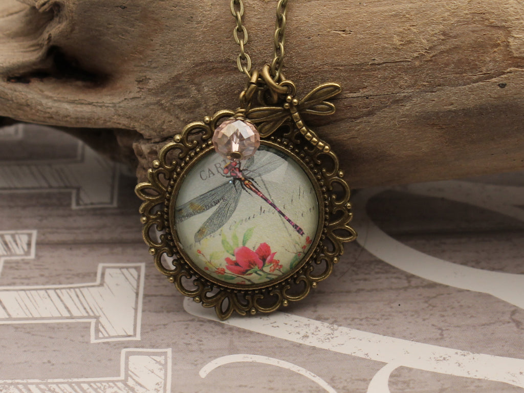 DRA01 - Let Your Heart Soar Two Sided Vintage Necklace