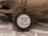 DRA05 - Live Life in Full Bloom Two Sided Vintage Necklace