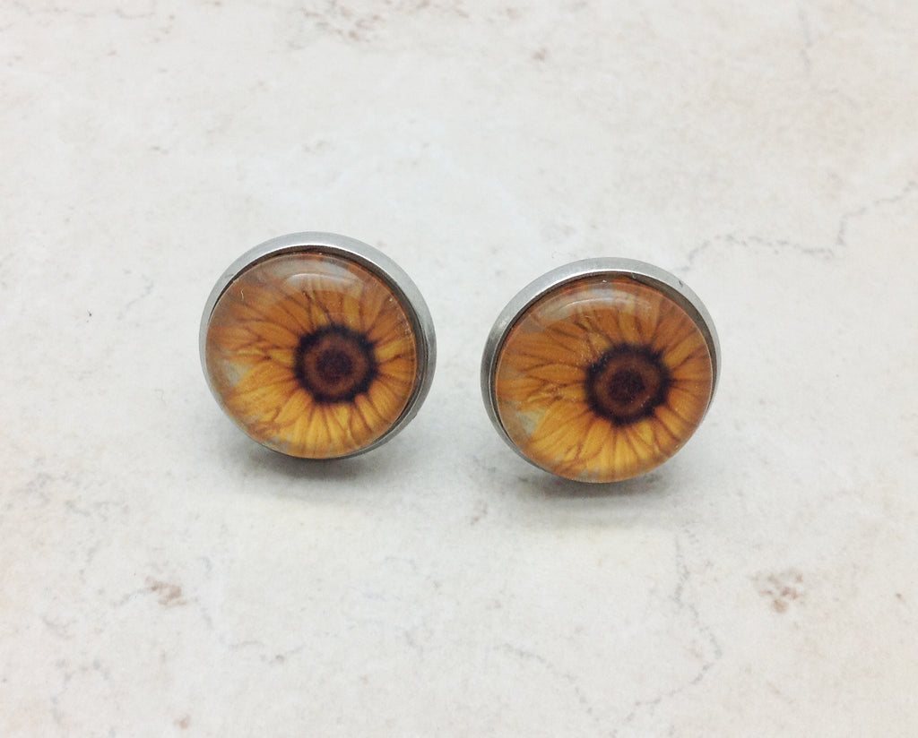 Sunflower Post Earrings