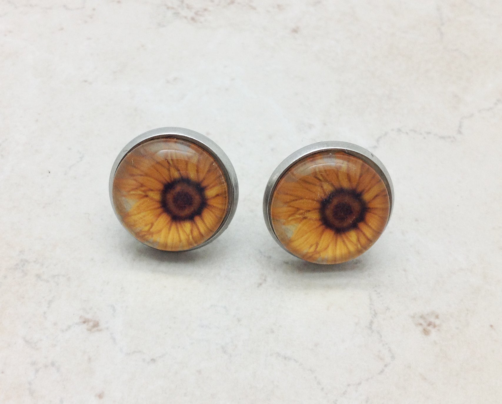 Sunflower Post Earrings