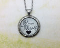 BElive in YOUrself Hammered Edge Pewter Necklace
