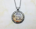 Oh the Places You'll Go Hammered Edge Pewter Necklace