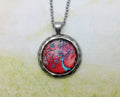 Tree of Life Hammered Edge Pewter Necklace