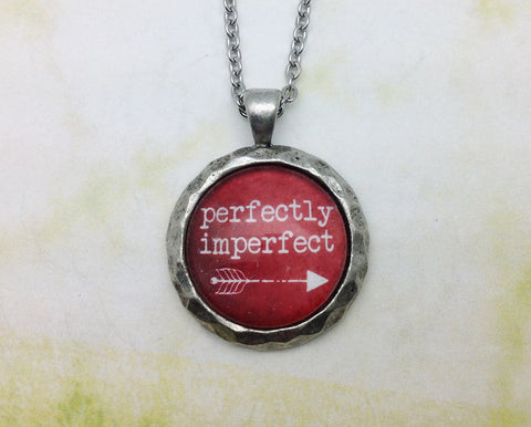 Perfectly Imperfect Hammered Edge Pewter Necklace
