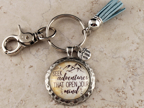 KEY05 - Seek Adventures That Open Your Mind Keychain