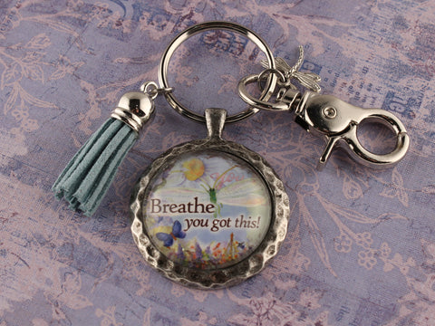 KEY39- Breathe. You Got This! Keychain