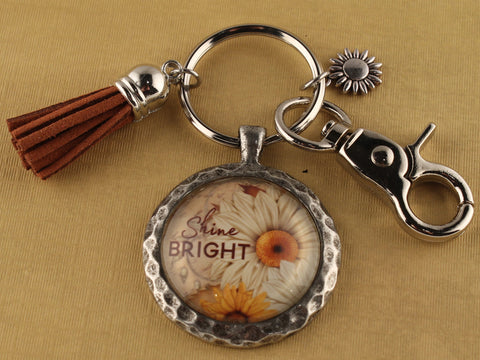 KEY44- Shine Bright Pewter Keychain