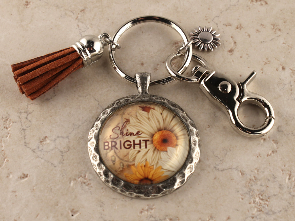 KEY44- Shine Bright Pewter Keychain