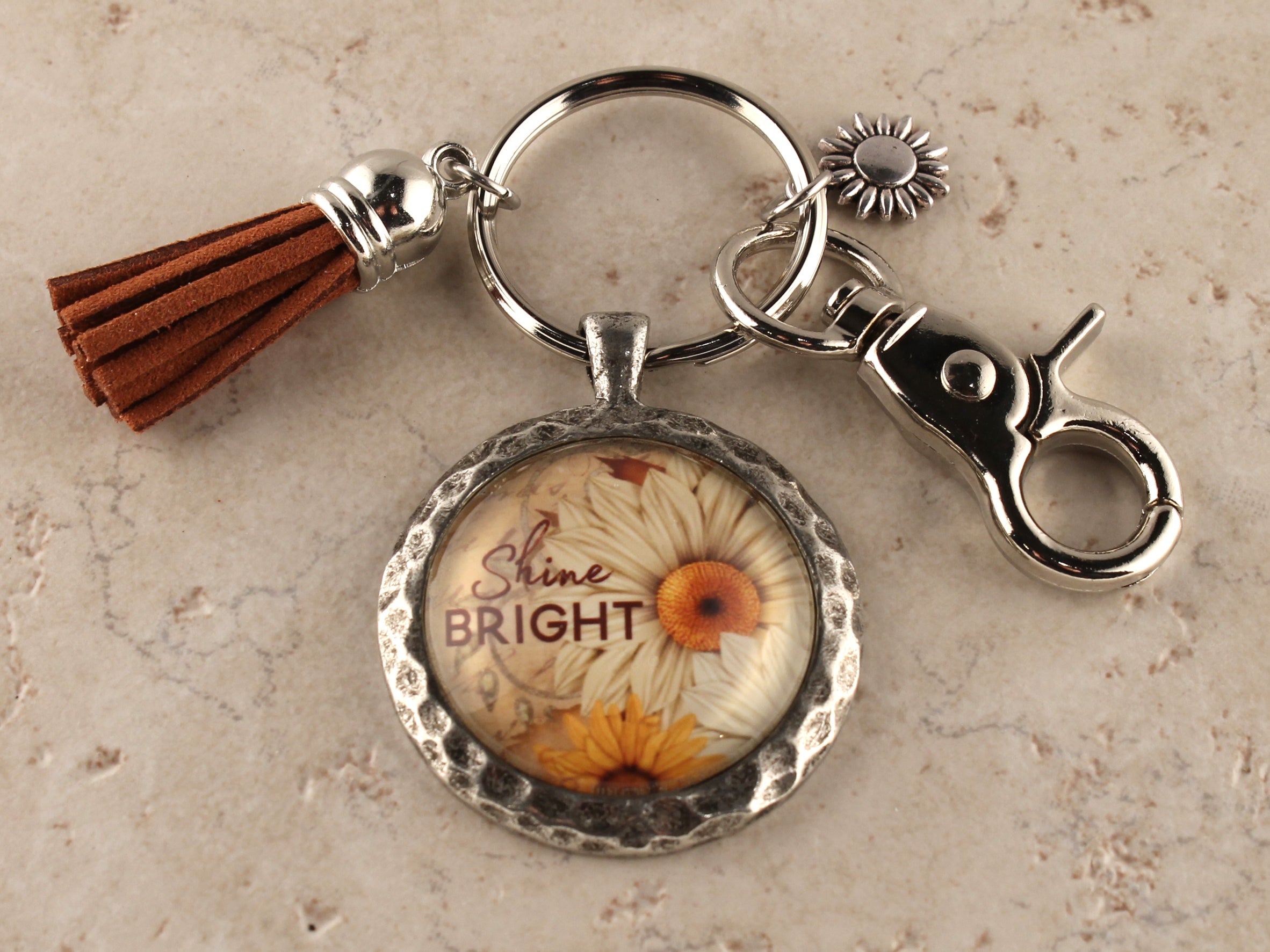 KEY44- Shine Bright Pewter Keychain
