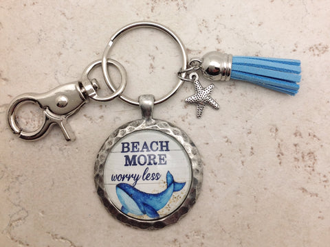 KEY53 - Beach More Worry Less Keychain