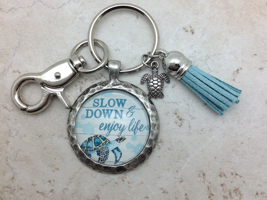 KEY55 - Slow Down & Enjoy Life Keychain