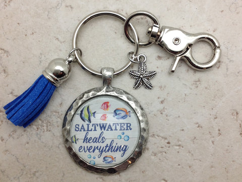 KEY56 - Saltwater Heals Everything Keychain