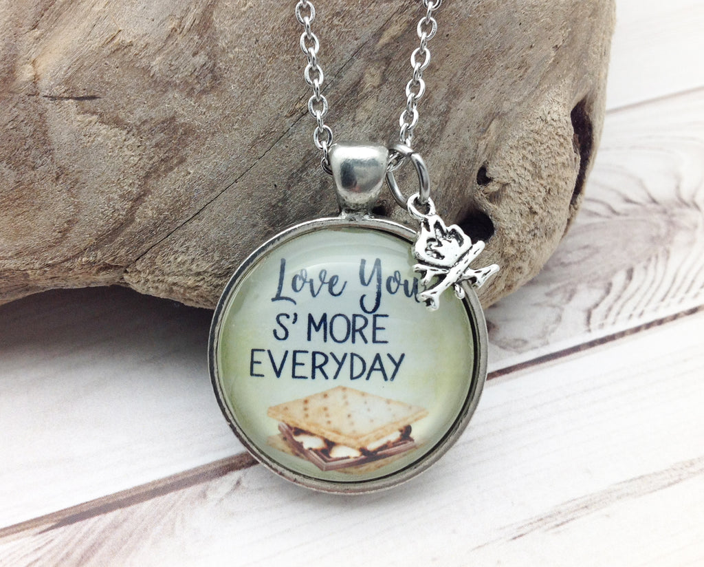 Love You S'More Everyday Pewter Necklace