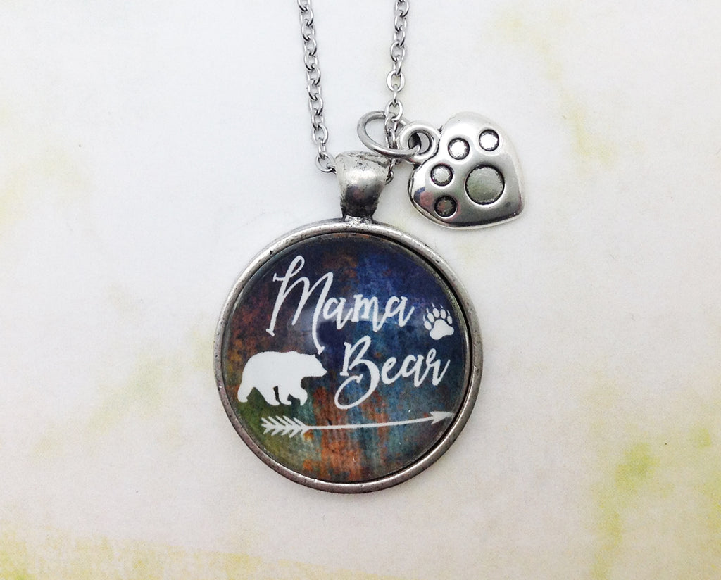Mama Bear Pewter Necklace