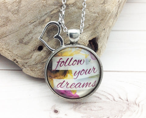 Follow Your Dreams Pewter Necklace