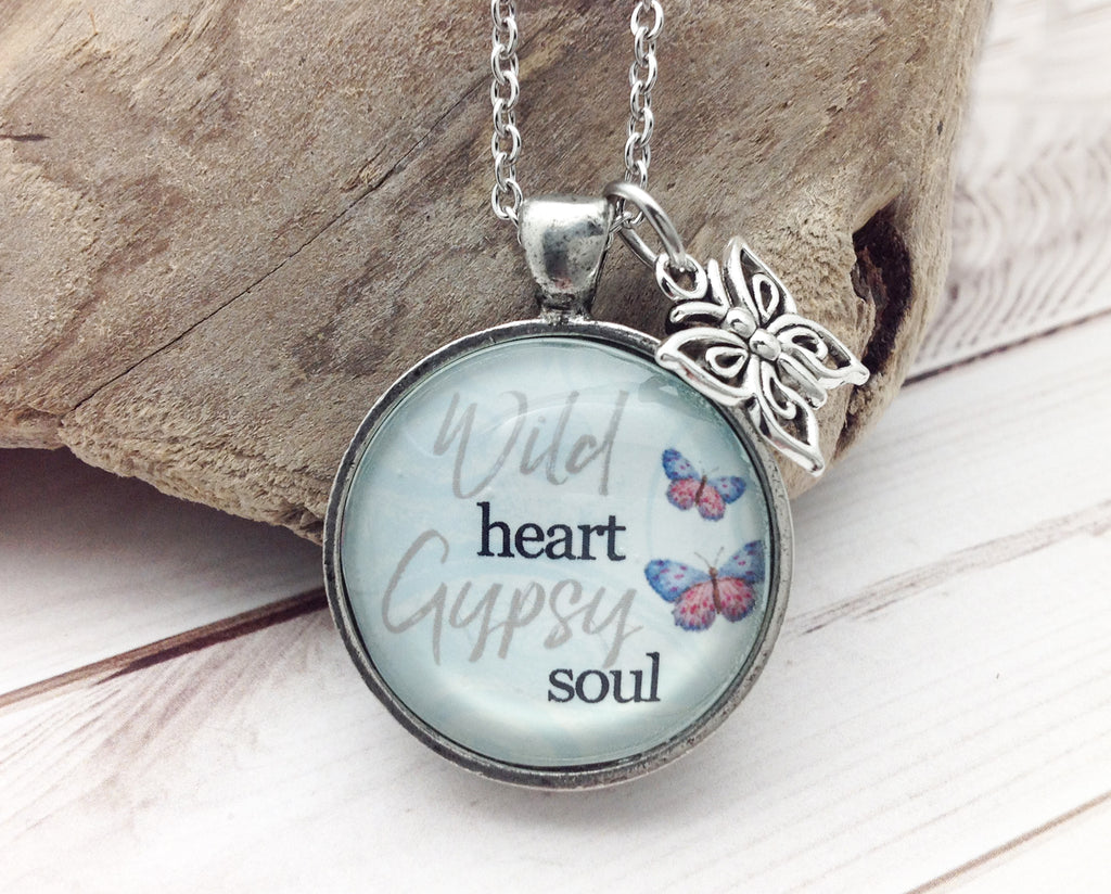 Wild Heart Gypsy Soul Pewter Necklace