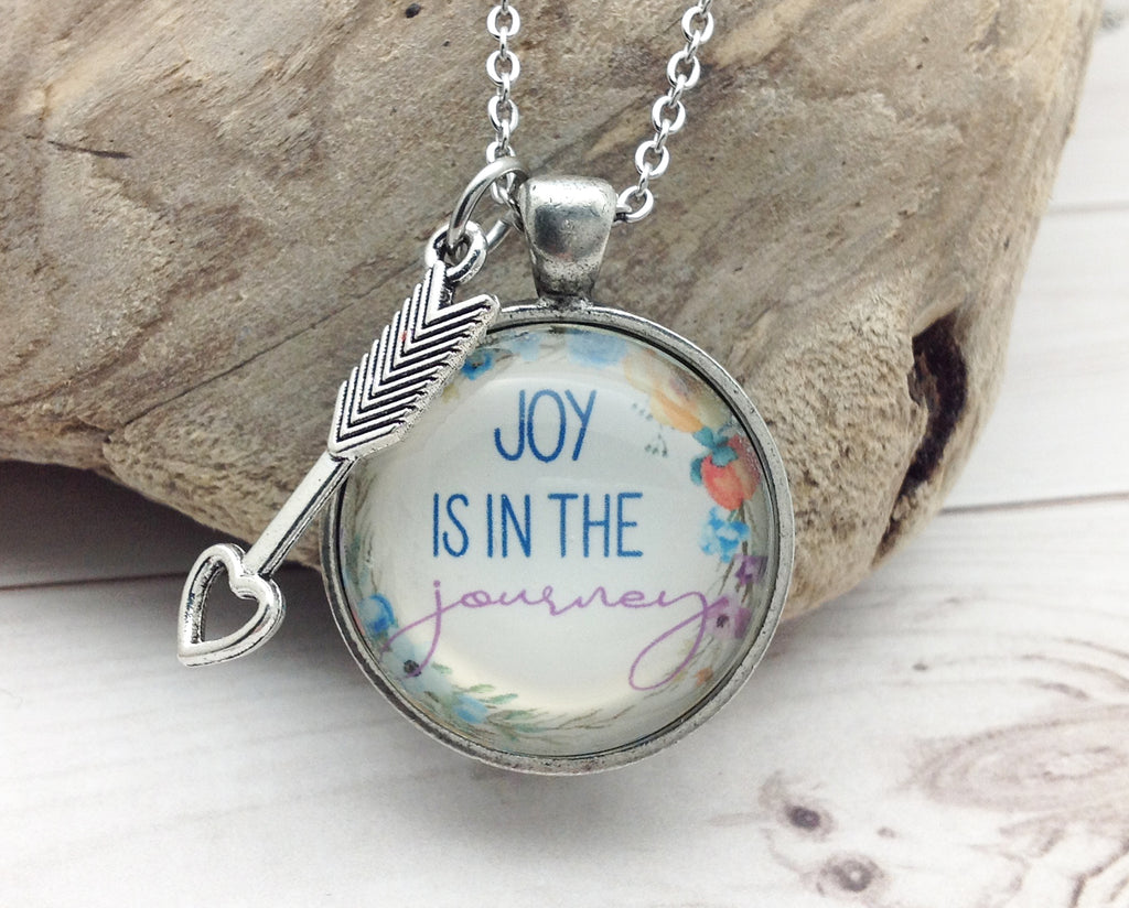 Joy is in the Journey Pewter Necklace