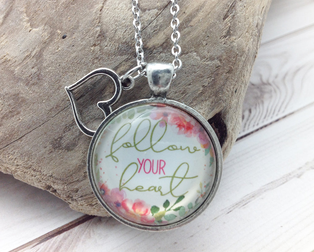 Follow Your Heart Pewter Necklace