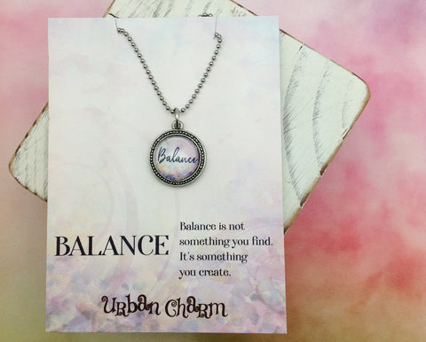 Balance Word Necklace