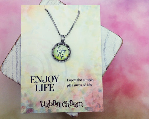 Enjoy Life Word Necklace