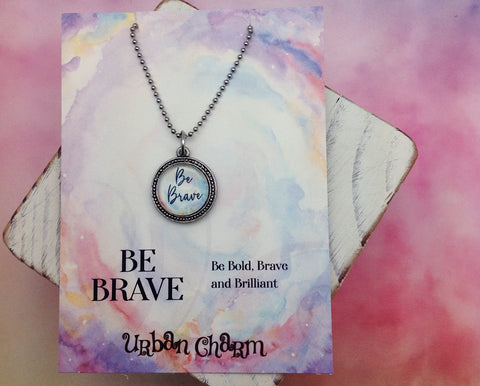 Be Brave Word Necklace