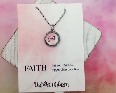 Faith Word Necklace